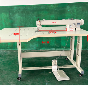 LVBU-0304 Nouvelle machine à coudre industrielle à bras long, point noué, à entraînement manuel et pied entraîneur - Product Image 3