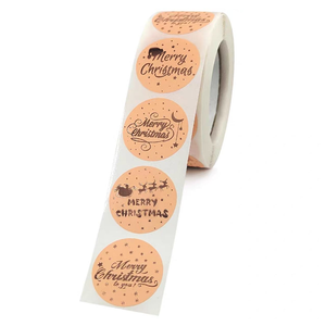 Autocollants en papier texturé personnalisés, logo en feuille d'or, étiquette adhésive ronde pour l'emballage des extensions de cheveux, vente en gros - Product Image 1