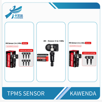 Système de surveillance de pression des pneus (TPMS) universel AUTEL 2-en-1 433 MHz 315 MHz, capteur de pression des pneus MX à valve métallique noire, programmable à l'échelle mondiale pour toutes les voitures