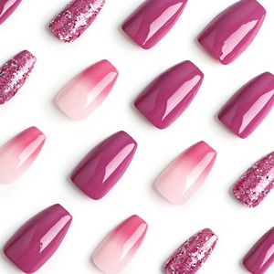 <span class=keywords><strong>Faux</strong></span> <span class=keywords><strong>ongles</strong></span> violets en gros, dégradé rose-violet <span class=keywords><strong>avec</strong></span> paillettes, capsules d'<span class=keywords><strong>ongles</strong></span> courtes, prêts à l'emploi, pour nail art, <span class=keywords><strong>avec</strong></span> emballage en boîtes - Product Image 5