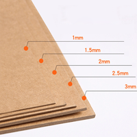 10 feuilles de carton kraft duplex brun A4 de 1 mm, papier A4, feuille de protection pour emballage, feuille de carton kraft épaisse de couleur pour fleuriste, pour carton ondulé