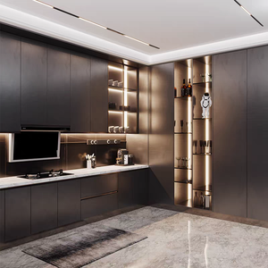 Mueble de Cocina Modular Moderno de Madera con Gran Capacidad, Diseño Ecológico <span class=keywords><strong>para</strong></span> Apartamentos, Muebles <span class=keywords><strong>para</strong></span> el Hogar Personalizables - Product Image 4