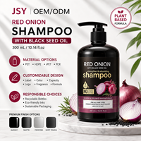Shampoo à l'huile de graines noires d'oignon rouge JSY 300ml, fortifiant, volumisant, soin du cuir chevelu, à base de plantes, étiquette privée OEM ODM