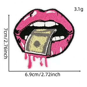 Patchs brodés magnétiques roses « Money Magnet » avec slogan « Girl Boss Hustle », appliques thermocollantes « Money Loves Me », badges <span class=keywords><strong>pour</strong></span> sacs et décorations féminines - Product Image 5