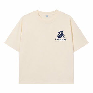 T-shirt personnalisé brodé avec silhouette de chat et design minimaliste pour les amoureux des chats, cadeau et vêtement pour les propriétaires d'animaux - Product Image 4