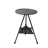 Table pliante d'extérieur en alliage d'aluminium, petite, portable, réglable en hauteur, ultra-légère, pour camping, repas, thé, idéale pour les voyages en voiture