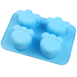 Moule en silicone réutilisable pour résine, savon et bougies, en forme de 4 ours et de pieds, pour la fabrication artisanale de gâteaux, savons, résines et bonbons DIY - Product Image 5