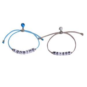Bracelet d'amitié en velours coréen tressé, style minimaliste, avec perles lettres et clochette, idéal pour les fêtes et cadeaux - Vente en gros usine - Product Image 5