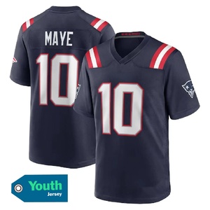 <span class=keywords><strong>Maglie</strong></span> <span class=keywords><strong>da</strong></span> Football Americano per Bambini Patriot Youth, 10 Drake Maye 12 Brady, Alta Qualità, Ricamo Cucito, con Logo - Product Image 2