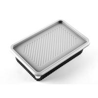 Récipient jetable de restauration rapide pour micro-ondes avec plateau rond rectangulaire pour bento couvercle de boîte à lunch en plastique PP pour nouilles Sushi