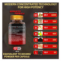 Capsules pressées de ginseng et de maca OEM, puissance masculine, énergie longue durée pour les hommes adultes, soutien immunitaire, X-power Max