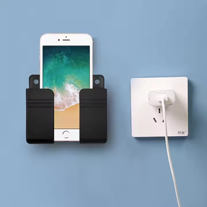 Popular Portable and Flexible ABS Multifunction Wall Phone Holder Wall Charger and Remote <b>Control</b> <b>Stand</b> for Bedroom Use - Product Image 4
