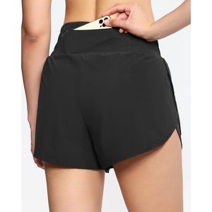 Shorts de sport pour femmes FOXA à taille haute, séchage rapide, avec doublure en mesh et poche zippée - Product Image 2
