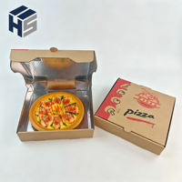 Boîte à pizza en aluminium personnalisée en gros, boîte à pizza en papier écologique jetable avec logo, prix d'usine pour la livraison