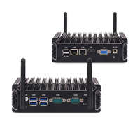 Mini PC Industrial Sin Ventilador Linkleaps Compacto con Intel Core I3 I5 I7, Computadora Industrial Integrada Tipo Box PC con 2 GbE 2 RS232 RS485