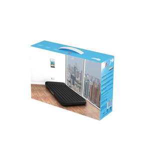 Cama de aire inflable de un solo tamaño, 191x99x25, con flocado superior, de PVC ecológico, tamaño queen, color negro - Product Image 5