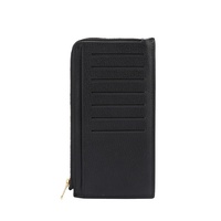 Zenos dompet panjang kulit domba asli kustom Fashion mewah penutup paspor tempat kartu kredit untuk Wanita Pria ritsleting Alligator