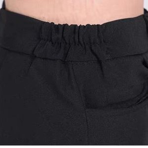 Women's <b>Black</b> Straight Leg <b>Work</b> <b>Pants</b> Tencel Fabric Restaurant Hotel Uniforms - Product Image 4