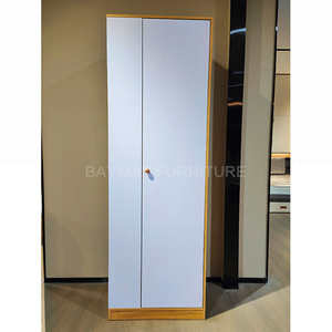 简易衣柜橱柜三聚氰胺中密度纤维板木制衣柜带储物架 - Product Image 3