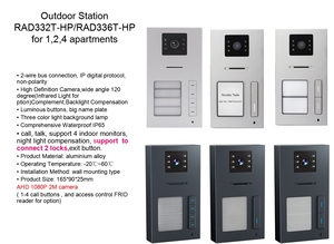 Interfone video de porta com 3 monitores para casas de 3 famílias, <span class=keywords><strong>2</strong></span> fios BUS Fisheye - Product Image 3