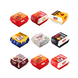 Cajas de Comida Rápida Biodegradables Personalizadas para Llevar, Cajas para Hamburguesas y Papas Fritas en Color Negro y Rosa, Caja para Almuerzo de Alitas de Pollo y Hamburguesas - Product Image 4