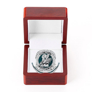 Новое чемпионское кольцо Филадельфия Эглз 2025 года, из натурального камня и сплава, европейско-американский трансграничный мужской крупный кольцо - Product Image 5