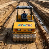 CNCMC TRS03 مدحلة اهتزازية صغيرة 3 طن مع أسطوانة قدم الغنم اختيارية لدمك التربة الطينية الناعمة