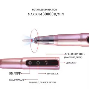 Alta calidad recargable 26000RPM <span class=keywords><strong>Mani</strong></span> <span class=keywords><strong>Pro</strong></span> <span class=keywords><strong>Nail</strong></span> Drill Machine herramientas de belleza con bajo ruido y Cable USB para manicura - Product Image 2