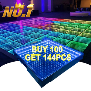 Flyko Infinity Tempered Glass thắp sáng xách tay <span class=keywords><strong>DMX</strong></span> 2ft bởi 2ft có dây 3D Gương Nam châm Led sàn nhảy cho tiệc cưới - Product Image 1
