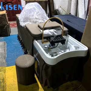 KISEN Équipement de salon japonais moderne : Lit de lavage capillaire avec bassin de spa pour hydrothérapie et massage - Product Image 6