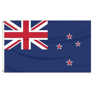 Bandera de Nueva Zelanda de 3x5 pies con 2 ojales de latón, resistente a la decoloración, colores vivos, logotipo personalizado, bandera nacional, venta al por mayor. - Product Image 1