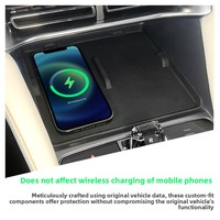 Accessoires de voiture pour BYD Song Plus EV/DM-i 2023-2025 – Tapis de charge sans fil antidérapant en silicone pour console centrale, anti-poussière