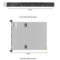 Boîtier de serveur 1U 4 baies 650 mm avec backplane 6 Go, vente directe usine, compatible carte mère E-ATX