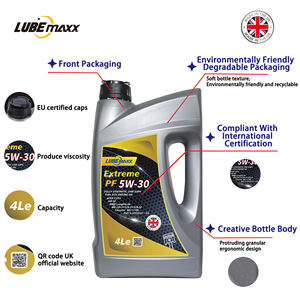 Aceite de Motor Sintético Completo LUBEMAXX 5W30, Lubricante para Motor de Automóvil, Versión Europea Importada, 4L - Product Image 2