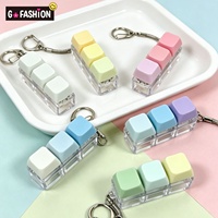 Factory OEM Custom 3Keys Mechanical Keycap Fidget Clicker Keychain Custom Color Logo Decompression Fidget Toy for Promotion Gift