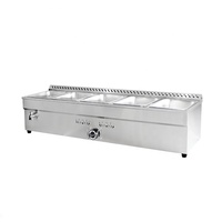 5 bains-marie commerciaux en acier inoxydable, chauffe-plats commerciaux, bain-marie à gaz de table LPG