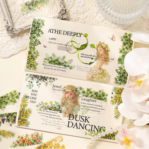 20 Adesivi per Confezione Serie 'Poems in Bloom' Adesivi per Journaling Impermeabili Accessori per Diario - Product Image 3