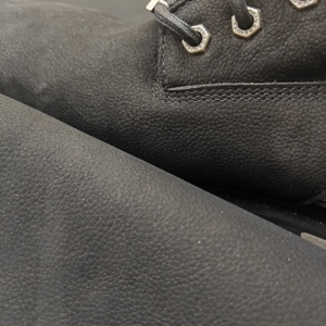 Bottes en cuir de vachette véritable gaufré Lychee Grain Nubuck pour hommes - Product Image 4