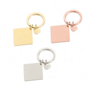 Stainless Steel <b>Blank</b> Metal Keychain Engraved Double Tag <b>Blank</b> Key <b>Ring</b> Custom Personalized <b>Blank</b> Calendar Diy QR Code Key Chain - Product Image 2