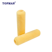 TOPMAN Rouleau à peinture 9 pouces avec cadre de support, polyester tissé de qualité supérieure, faible peluchage, couleur personnalisable, pour bricolage, usage industriel et OEM