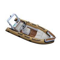 PVC gonflable de bateau de nervure de fibre de verre de 18 pieds certifié CE et matériel d'hypalon pour la pêche et l'utilisation de rivière à vendre
