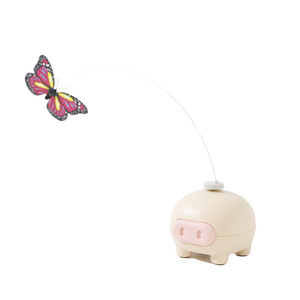 Juguete electrónico transfronterizo para gatos Miao Xin Bao, varita con mariposa eléctrica giratoria 360° y cerdito Dudu, en caja - Product Image 5