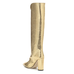 Bottes tendance à gros talon épais, hauteur des genoux, fait à la main, nouvelle collection chine, vente en gros - Product Image 3