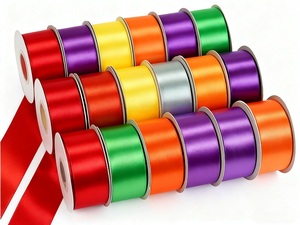 Nhà Sản Xuất Bán Buôn Tùy Chỉnh Màu Rắn 100 Sân Satin <span class=keywords><strong>Ribbon</strong></span> 4Cm Hot Bán Đồng Bằng Trang Trí Ruy Băng Cho Món Quà Bọc - Product Image 2