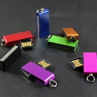 Nouvelles clés USB en gros du fabricant, 8 Go-64 Go, 1 To, avec logo imprimé, mini clé USB rotative en métal en forme d'elfe, haute capacité