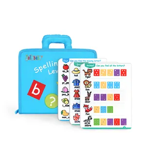 Jollybaby educational students spelling words baby ABS flash card busy board montessori busy board book