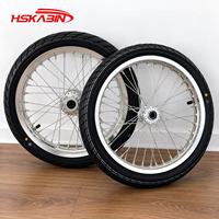 Roues de moto électrique HSKABIN Chrome CST pour Surron Light Bee, 17 pouces, configuration pour la conduite sur route, pneus Supermoto 70/90-17 80/90-17