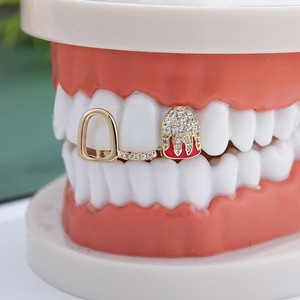 Bretelles Hip Hop plaquées or avec design flamme entièrement sertie de diamants, unisexe, pour usage quotidien - Product Image 4