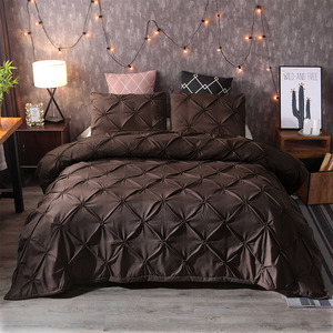Nhà Máy Chất Lượng Cao Tùy Chỉnh Pinch Pleat Sợi Nhỏ Polyester Màu Rắn Chăn Bao Gồm Với Gối Duvet Cover Bộ Đồ Giường Thiết Lập - Product Image 6