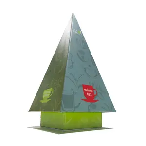 صندوق هدايا عيد الميلاد خفيف الوزن معاد تدويره عالي الجودة للتعبئة بتصميم على شكل شجرة عيد الميلاد